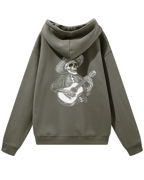 Bluza oversize z kapturem <br>Mariachi szkielet z gitarą