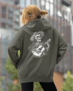 Bluza oversize z kapturem <br>Mariachi szkielet z gitarą