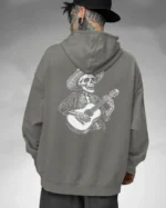 Bluza oversize z kapturem <br>Mariachi szkielet z gitarą
