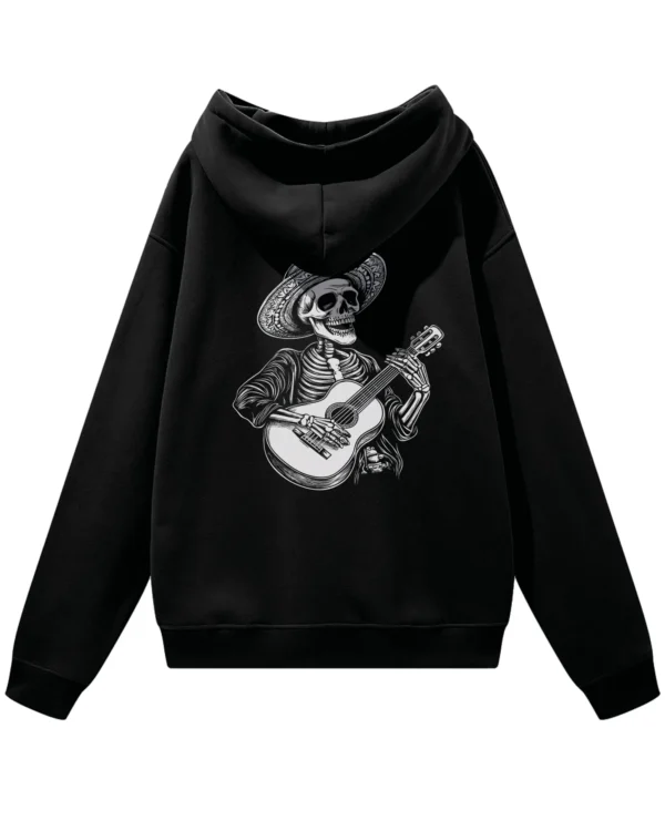 Bluza oversize z kapturem Mariachi szkielet z gitarą