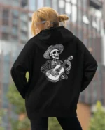 Bluza oversize z kapturem <br>Mariachi szkielet z gitarą
