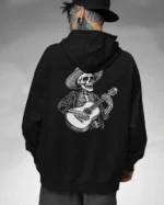 Bluza oversize z kapturem <br>Mariachi szkielet z gitarą