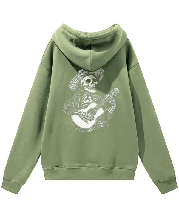 Bluza oversize z kapturem <br>Mariachi szkielet z gitarą