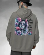 Bluza oversize z kapturem <br>Life is tough but so are you