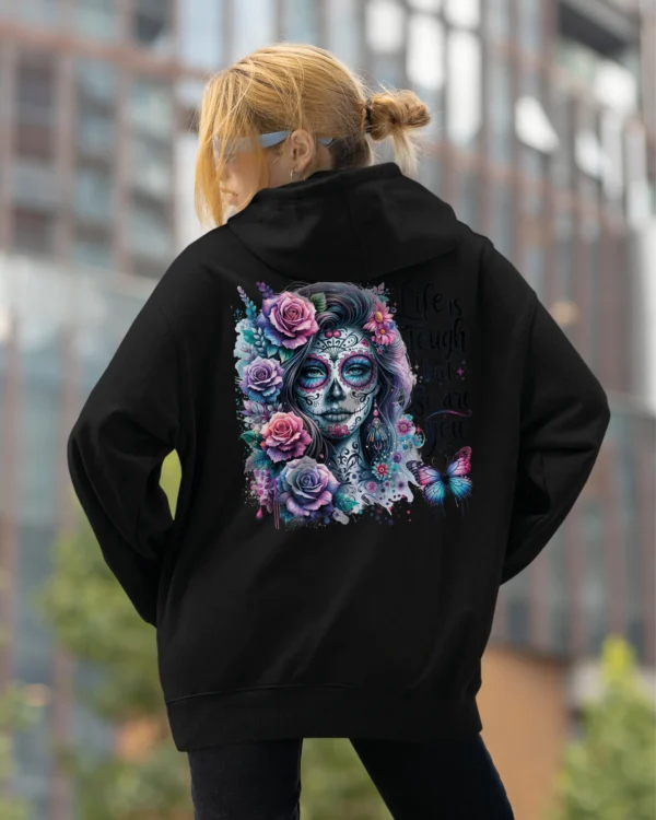 Bluza oversize z kapturem <br>Life is tough but so are you