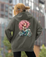 Bluza oversize z kapturem <br>Dziewczyna na motorze