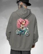 Bluza oversize z kapturem <br>Dziewczyna na motorze