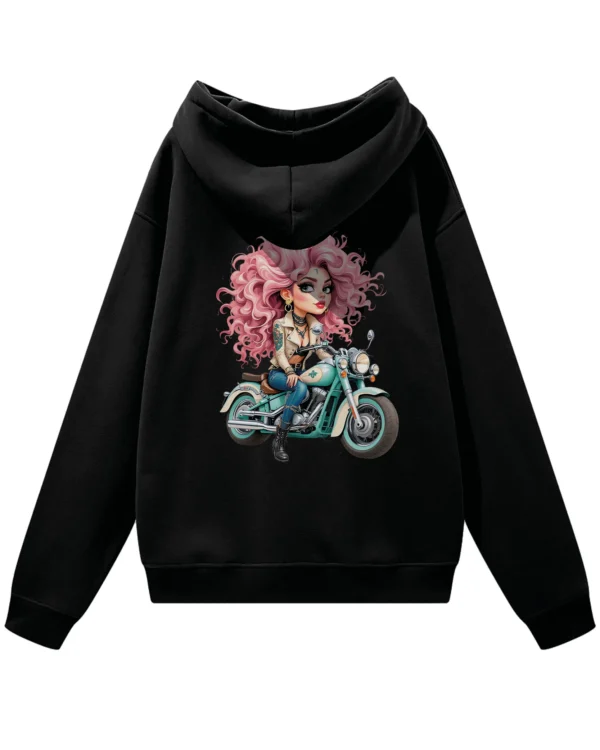 Bluza oversize z kapturem <br>Dziewczyna na motorze