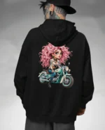 Bluza oversize z kapturem <br>Dziewczyna na motorze