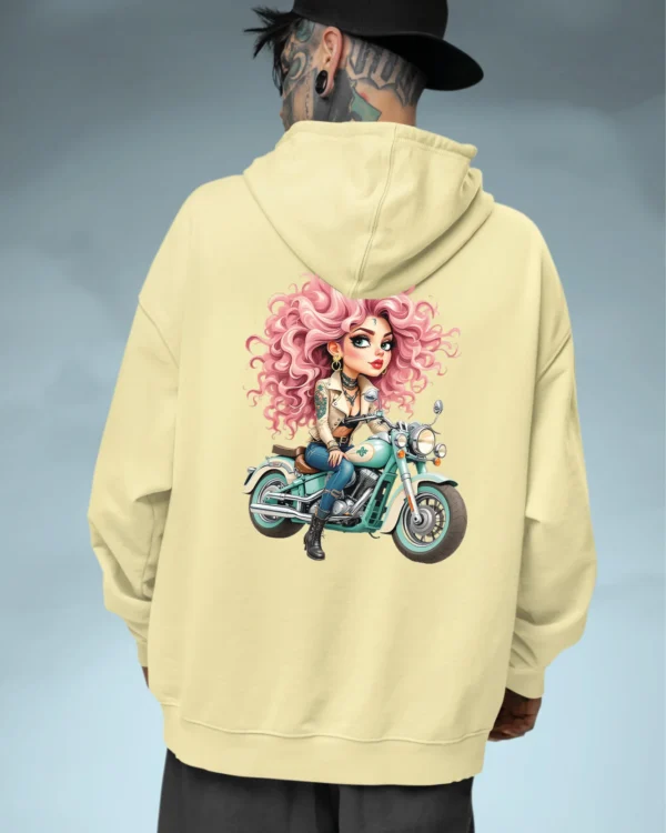 Bluza oversize z kapturem <br>Dziewczyna na motorze
