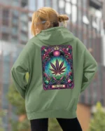 Bluza oversize z kapturem <br>Liść marihuany THE HIGH
