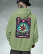 Bluza oversize z kapturem <br>Liść marihuany THE HIGH