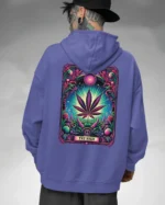 Bluza oversize z kapturem <br>Liść marihuany THE HIGH