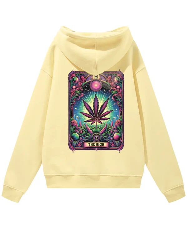 Bluza oversize z kapturem <br>Liść marihuany THE HIGH