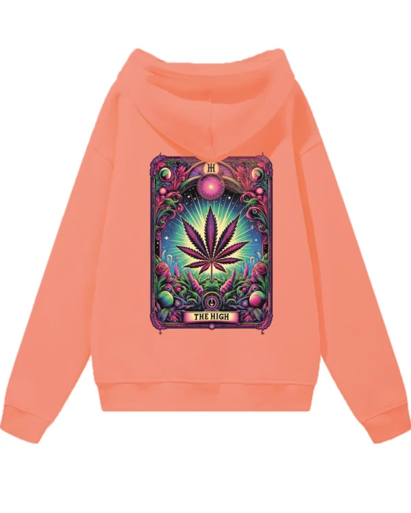 Bluza oversize z kapturem <br>Liść marihuany THE HIGH