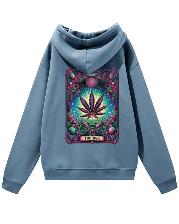 Bluza oversize z kapturem <br>Liść marihuany THE HIGH