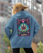 Bluza oversize z kapturem <br>Liść marihuany THE HIGH