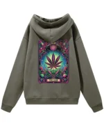Bluza oversize z kapturem <br>Liść marihuany THE HIGH