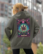 Bluza oversize z kapturem <br>Liść marihuany THE HIGH