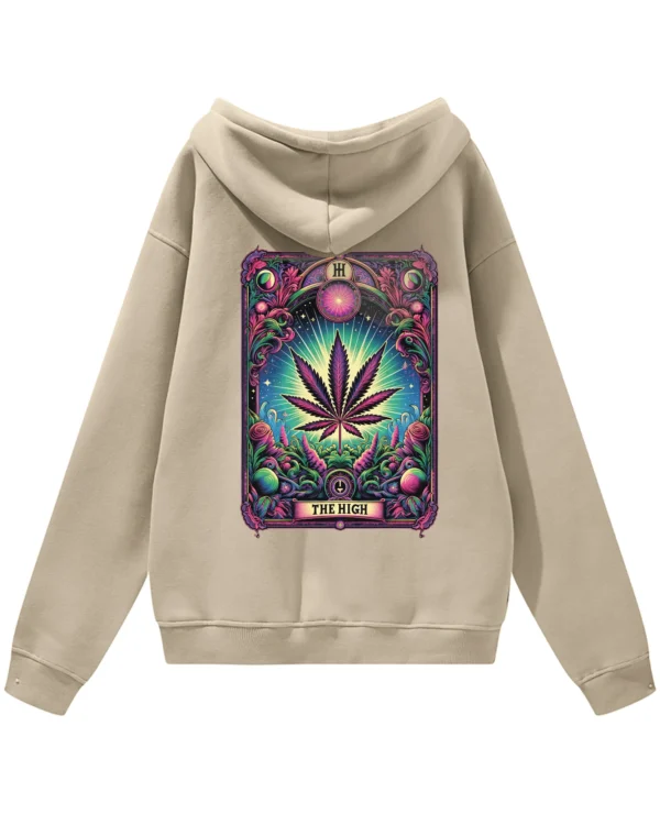 Bluza oversize z kapturem <br>Liść marihuany THE HIGH