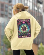 Bluza oversize z kapturem <br>Liść marihuany THE HIGH