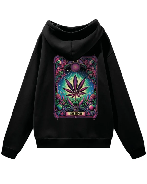 Bluza oversize z kapturem <br>Liść marihuany THE HIGH