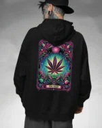 Bluza oversize z kapturem <br>Liść marihuany THE HIGH