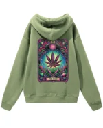 Bluza oversize z kapturem Liść marihuany THE HIGH