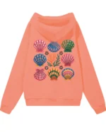 Bluza oversize z kapturem <br>Morski styl z muszelkami