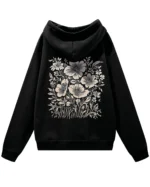 Bluza oversize z kapturem Motyw kwiatów natura i elegancja