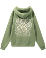 Bluza oversize z kapturem <br>Motyw kwiatów natura i elegancja