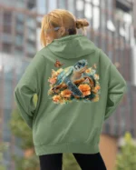 Bluza oversize z kapturem <br>Żółw natura i harmonia