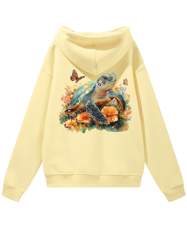 Bluza oversize z kapturem <br>Żółw natura i harmonia