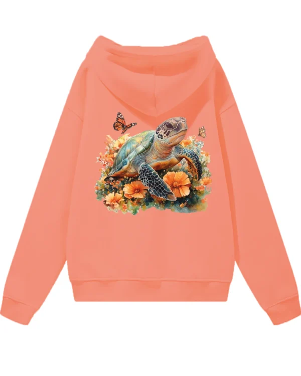 Bluza oversize z kapturem <br>Żółw natura i harmonia