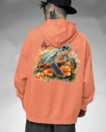 Bluza oversize z kapturem <br>Żółw natura i harmonia