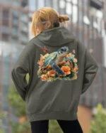 Bluza oversize z kapturem <br>Żółw natura i harmonia