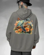 Bluza oversize z kapturem <br>Żółw natura i harmonia