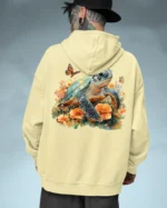 Bluza oversize z kapturem <br>Żółw natura i harmonia