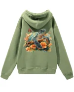Bluza oversize z kapturem Żółw natura i harmonia
