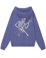 Bluza oversize z kapturem <br>Szkielet z gitarą rockowy styl