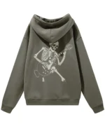 Bluza oversize z kapturem Szkielet z gitarą rockowy styl