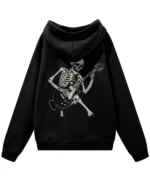 Bluza oversize z kapturem <br>Szkielet z gitarą rockowy styl