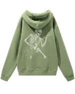 Bluza oversize z kapturem <br>Szkielet z gitarą rockowy styl