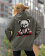 Bluza oversize z kapturem <br>Mroczny miś