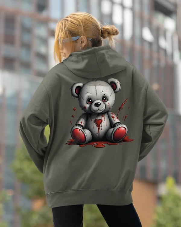 Bluza oversize z kapturem <br>Mroczny miś