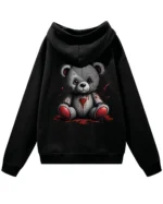 Bluza oversize z kapturem Mroczny miś