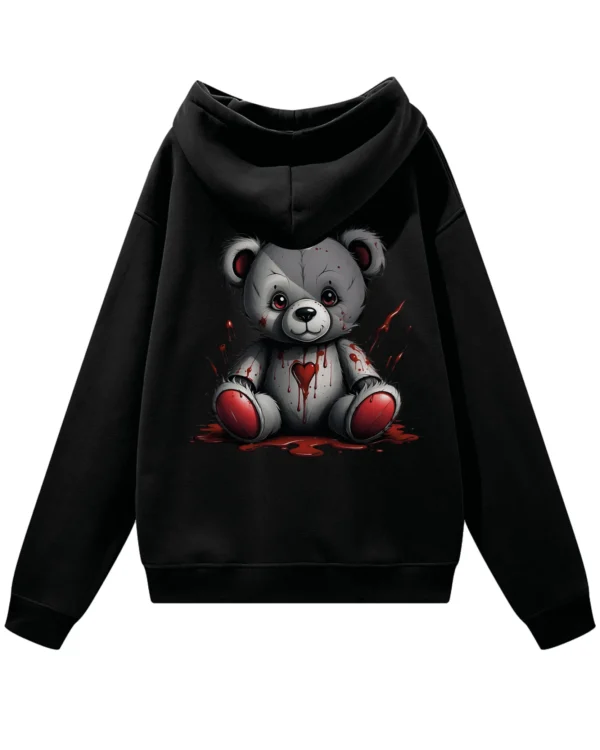 Bluza oversize z kapturem Mroczny miś