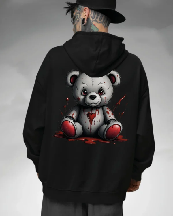 Bluza oversize z kapturem <br>Mroczny miś