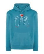 Bluza personalizowana z kapturem <br>Splecione dłonie i imiona zakochanych