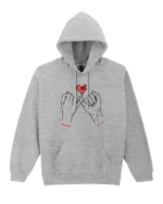 Bluza personalizowana z kapturem <br>Splecione dłonie i imiona zakochanych